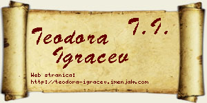 Teodora Igračev vizit kartica